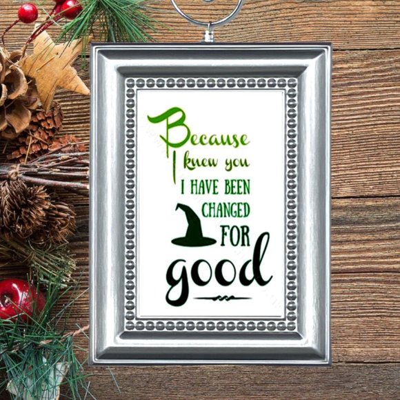 Wicked Broadway Musical‎ Quote Christmas Tree Ornament - Picture 1 of 3
